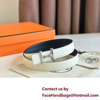 Hermes Mors H belt buckle  &  Reversible leather strap 24 mm 10 2023